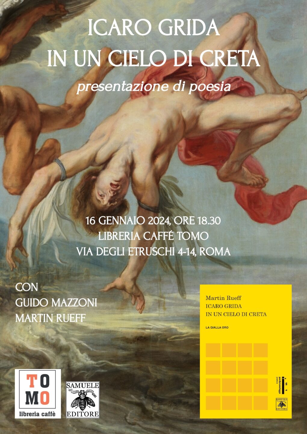 Scopri di più sull'articolo Icaro grida in un cielo di creta a Roma – 16 gennaio