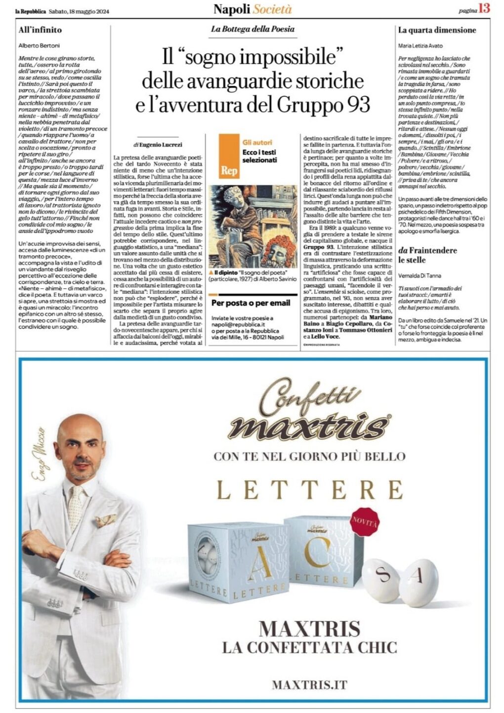Scopri di più sull'articolo Fraintendere le stelle su La Repubblica del 18 maggio