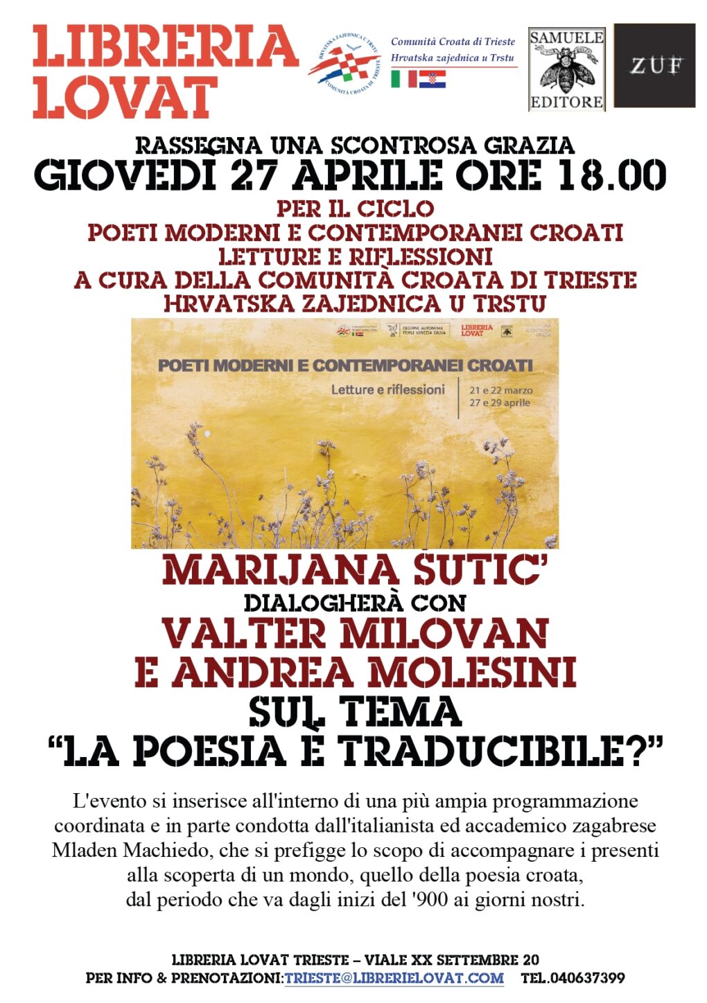 Scopri di più sull'articolo Poeti moderni e contemporanei croati & Una Scontrosa Grazia .2