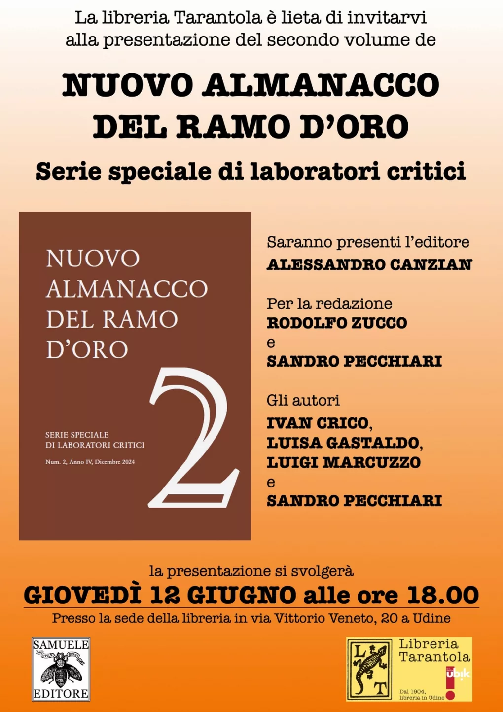 Scopri di più sull'articolo Il Nuovo Almanacco del Ramo d’Oro a Udine – 12 giugno