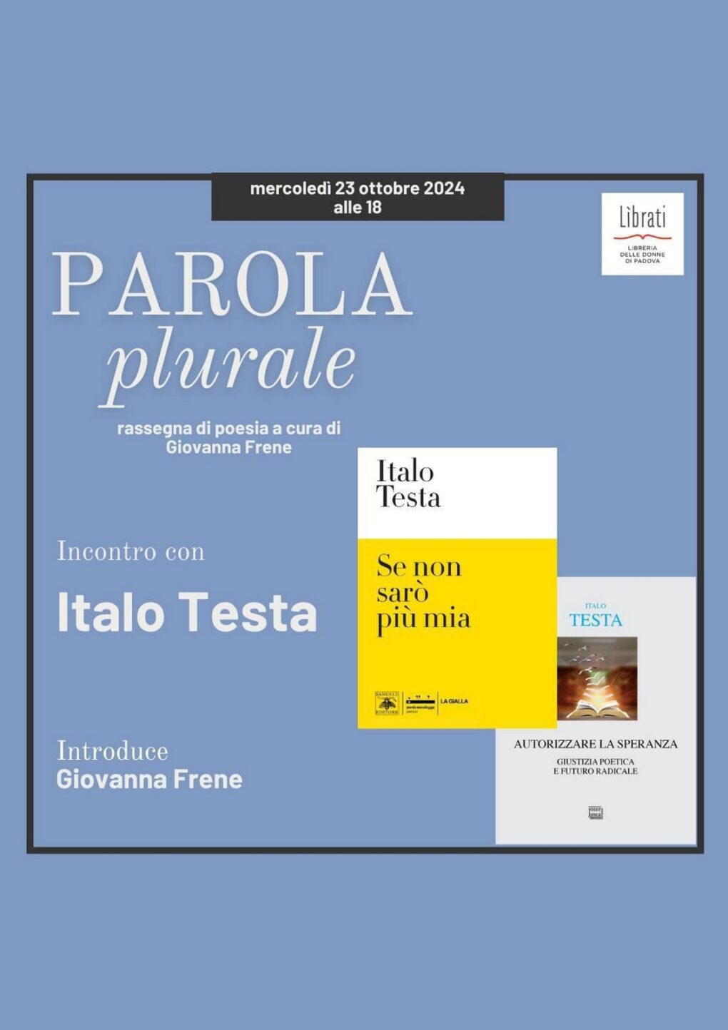 Scopri di più sull'articolo Se non sarò più mia a Parola Plurale – Padova 23 ottobre
