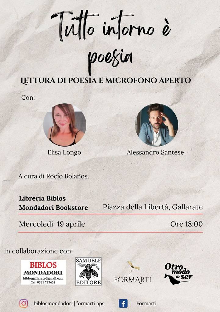 Scopri di più sull'articolo Tutto intorno è poesia – 19 aprile