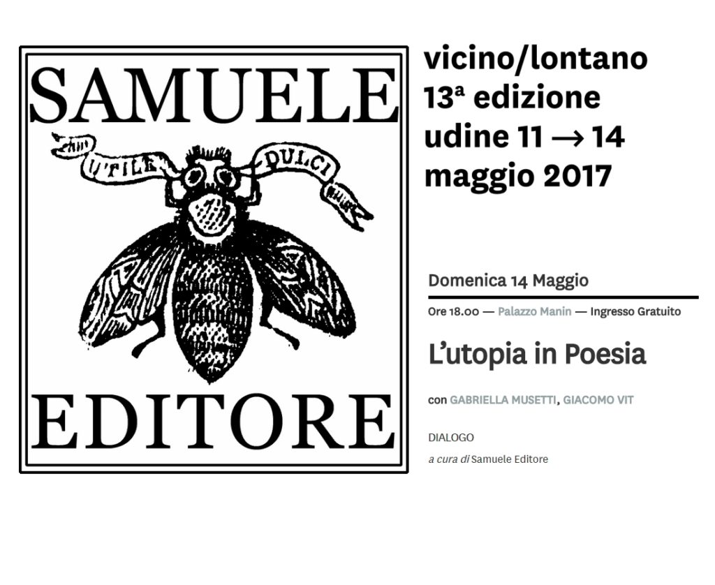 Scopri di più sull'articolo Samuele Editore a Vicino Lontano 2017